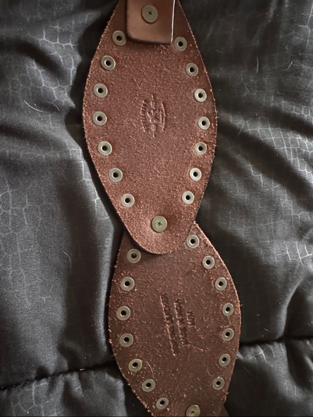 Idyllwind black calf hair and brown leather concho hip belt -worn one time. - Picture 3 of 3